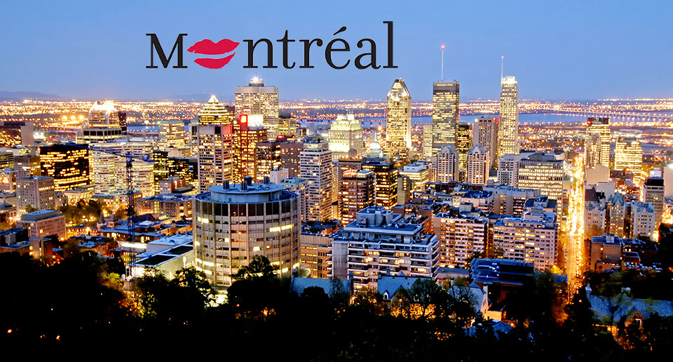 American International Tours Photo of Montreal at Dusk from Mount Royal PNG Image from Mount Royal overlooking the Montreal Skyline at Dusk.